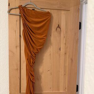 Norma Kamali Diana Gown XXS Rust